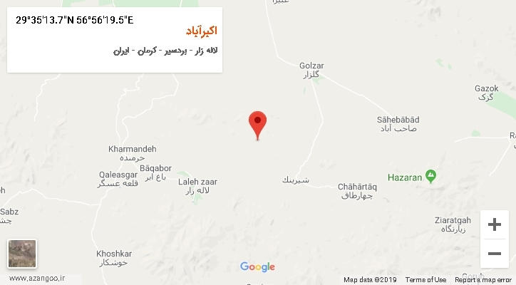 روستای اکبرآباد بر روی نقشه