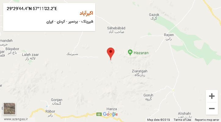 روستای اکبرآباد بر روی نقشه
