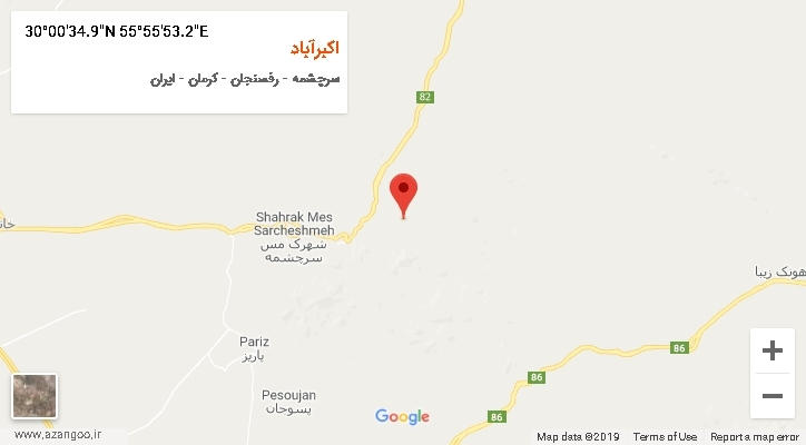 روستای اکبرآباد بر روی نقشه