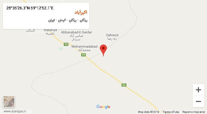 روستای اکبرآباد بر روی نقشه