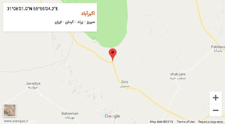 روستای اکبرآباد بر روی نقشه