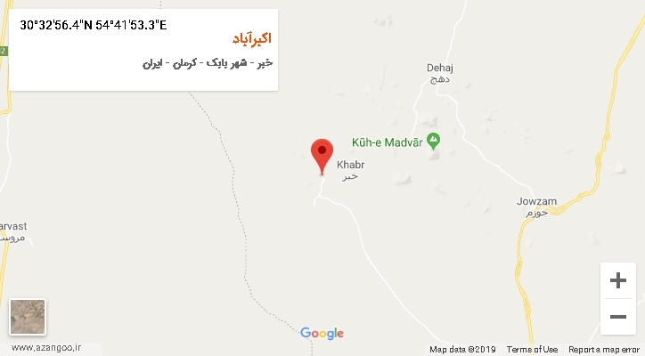 روستای اکبرآباد بر روی نقشه
