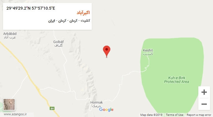 روستای اکبرآباد بر روی نقشه