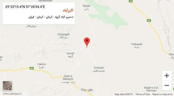 روستای اکبرآباد بر روی نقشه