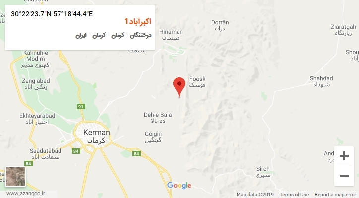 روستای اکبرآباد1 بر روی نقشه