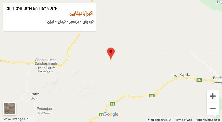 روستای اکبرآبادبقایی بر روی نقشه