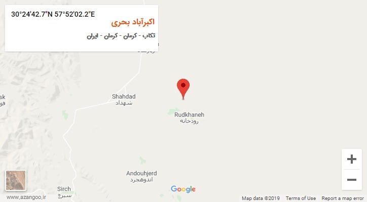 روستای اکبرآباد بحری بر روی نقشه