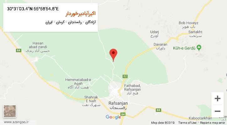 روستای اکبرآبادبرخوردار بر روی نقشه