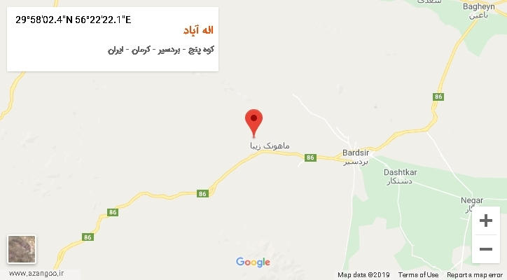 روستای اله آباد بر روی نقشه