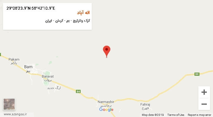 روستای اله آباد بر روی نقشه