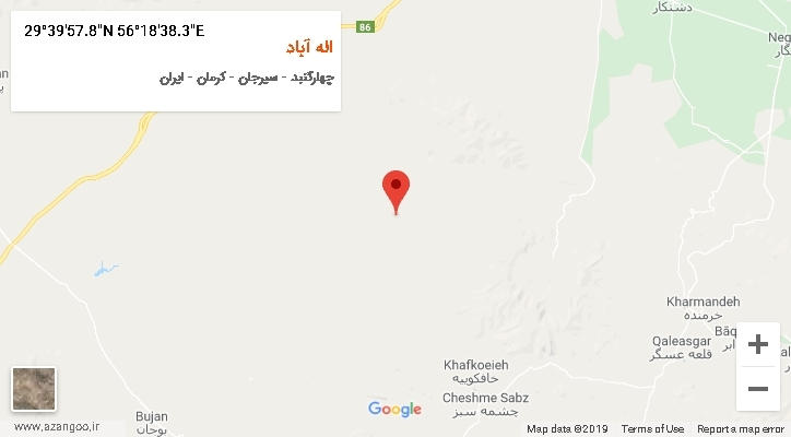 روستای اله آباد بر روی نقشه