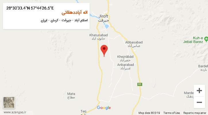 روستای اله آباددهقانی بر روی نقشه