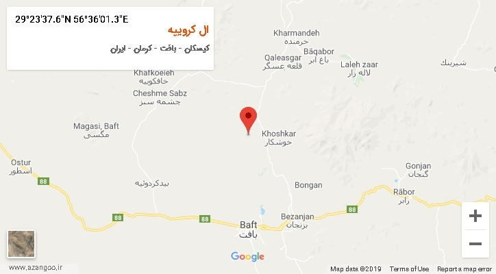 روستای ال کروییه بر روی نقشه