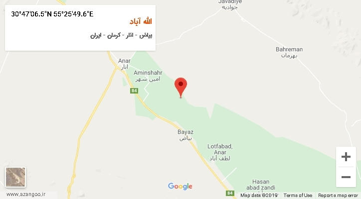 روستای الله آباد بر روی نقشه