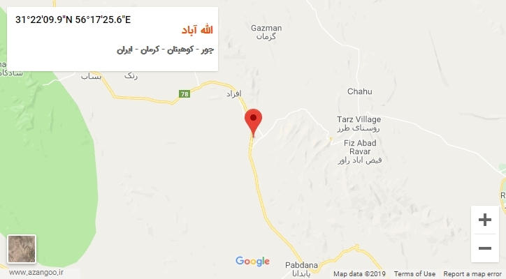 روستای الله آباد بر روی نقشه