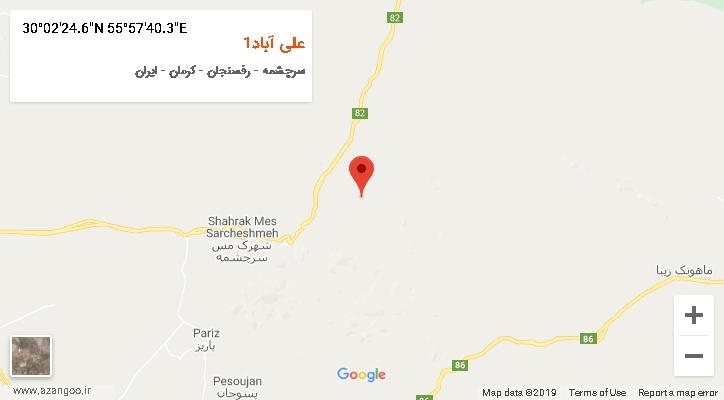 روستای علی آباد1 بر روی نقشه