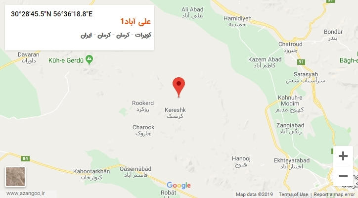 روستای علی آباد1 بر روی نقشه
