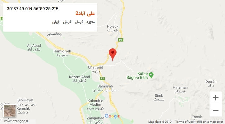 روستای علی آباد2 بر روی نقشه