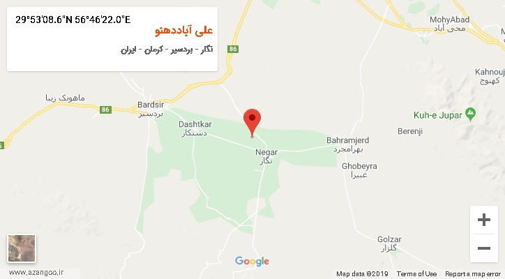 روستای علی آباددهنو بر روی نقشه