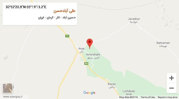 روستای علی آبادحسن بر روی نقشه
