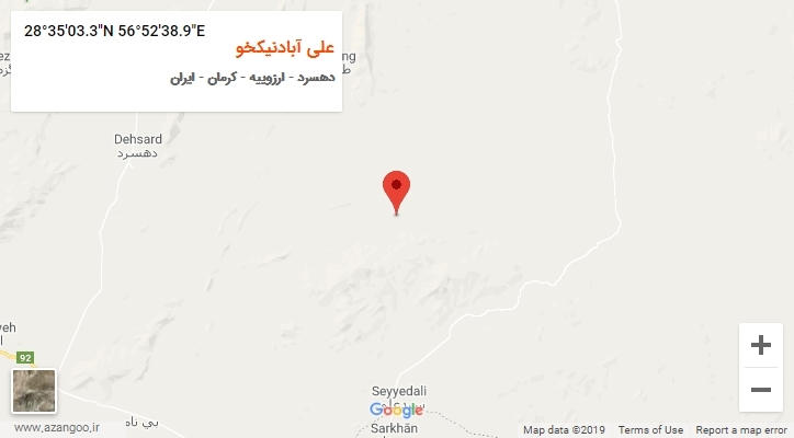 روستای علی آبادنیکخو بر روی نقشه