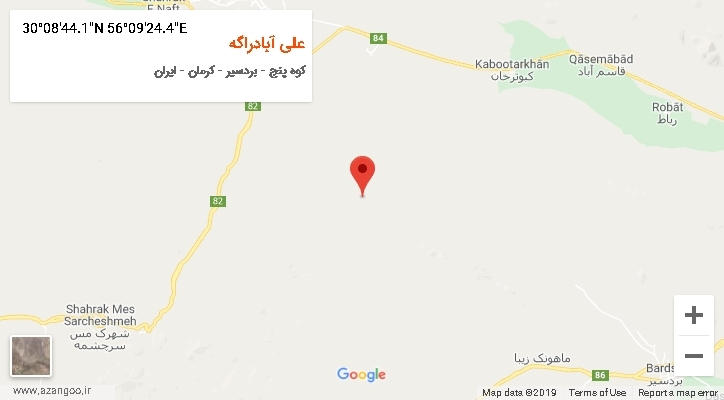روستای علی آبادراگه بر روی نقشه