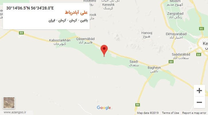 روستای علی آبادرباط بر روی نقشه