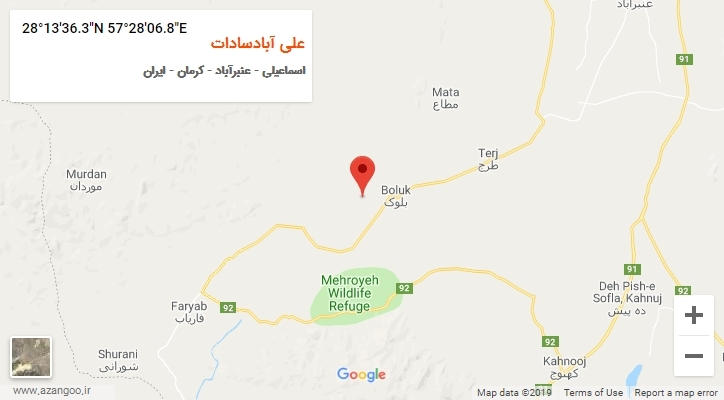 روستای علی آبادسادات بر روی نقشه