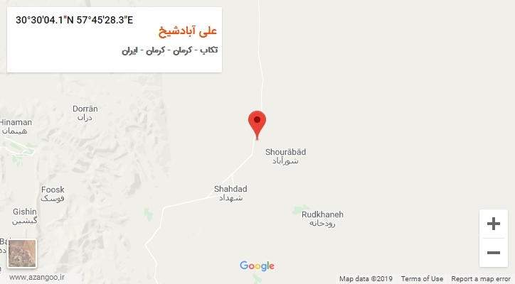 روستای علی آبادشیخ بر روی نقشه