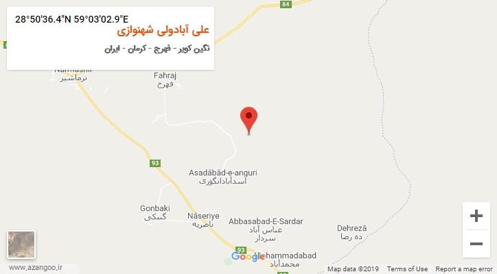 روستای علی آبادولی شهنوازی بر روی نقشه