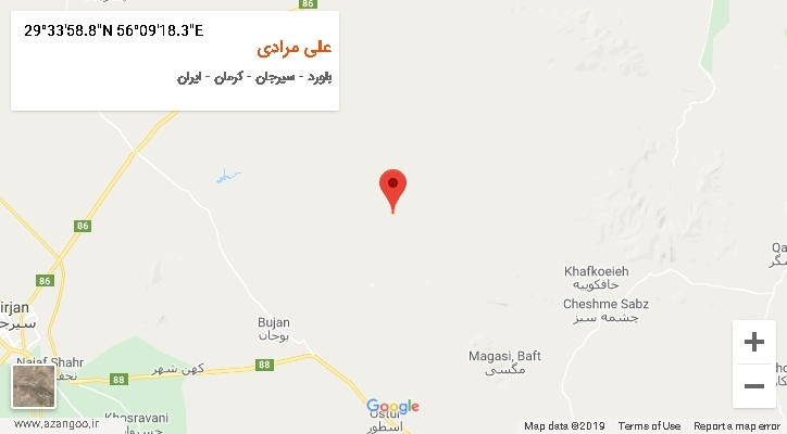 روستای علی مرادی بر روی نقشه