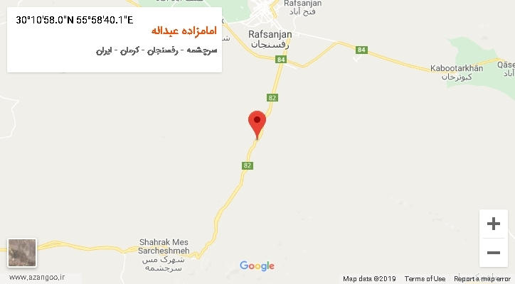 روستای امامزاده عبداله بر روی نقشه