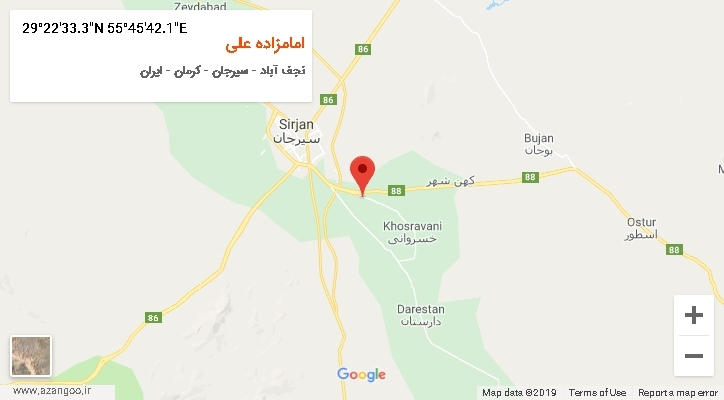 روستای امامزاده علی بر روی نقشه