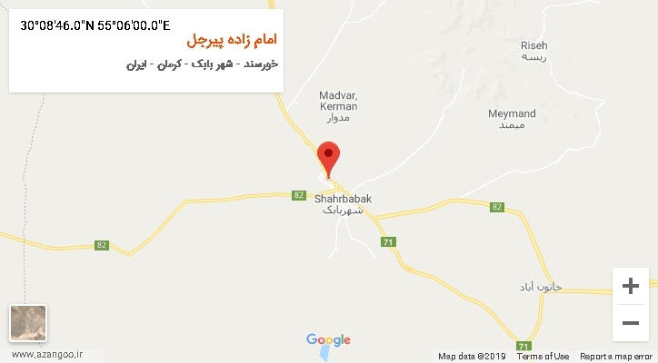 روستای امام زاده پیرجل بر روی نقشه