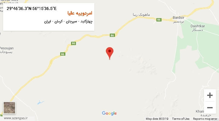 روستای امردوییه علیا بر روی نقشه