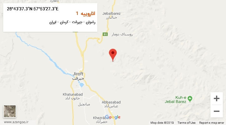 روستای اناروییه 1 بر روی نقشه