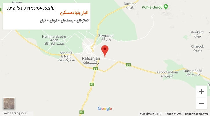 روستای انبار بنیادمسکن بر روی نقشه