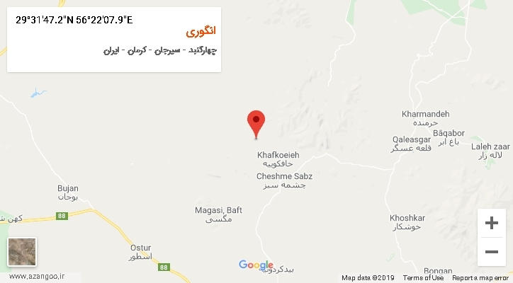 روستای انگوری بر روی نقشه