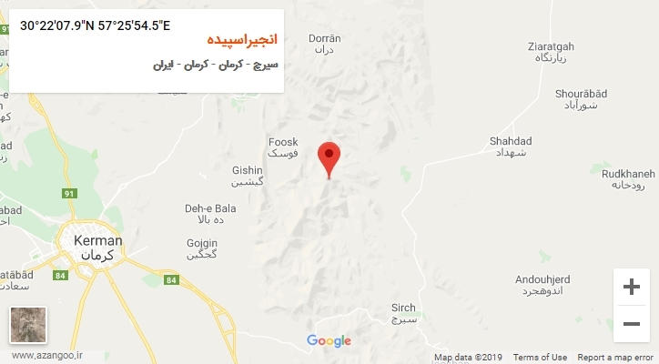 روستای انجیراسپیده بر روی نقشه