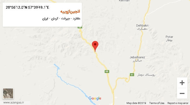 روستای انجیربازوییه بر روی نقشه