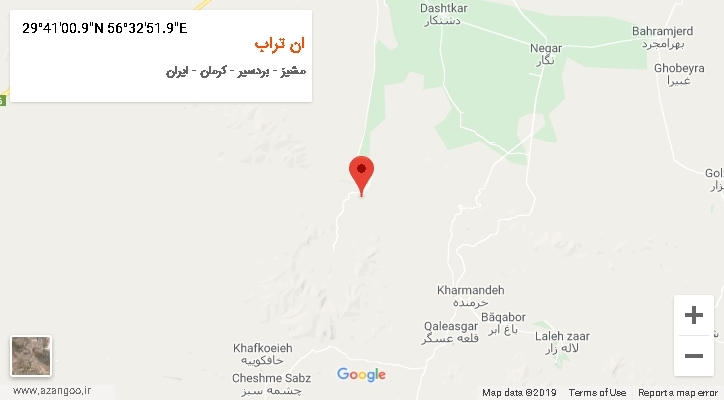 روستای ان تراب بر روی نقشه