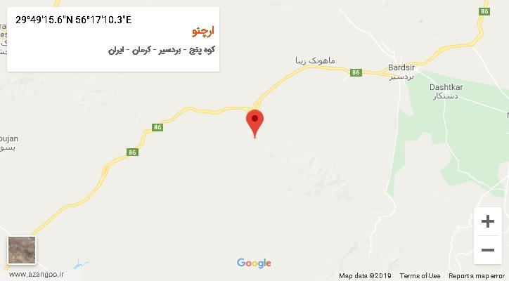 روستای ارچنو بر روی نقشه