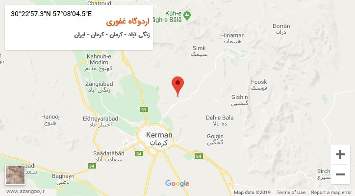 روستای اردوگاه غفوری بر روی نقشه