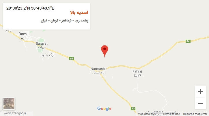 روستای اسدیه بالا بر روی نقشه