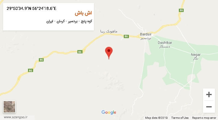 روستای اش باش بر روی نقشه