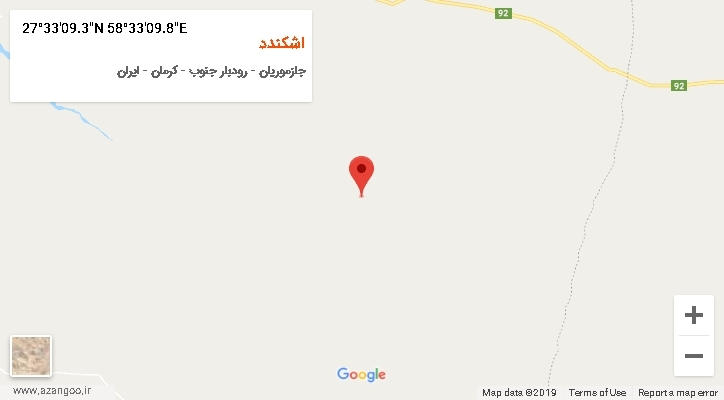 روستای اشکندد بر روی نقشه