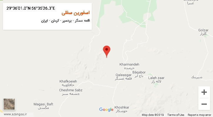 روستای اسفورین سفلی بر روی نقشه
