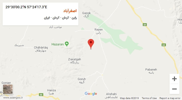 روستای اصغرآباد بر روی نقشه