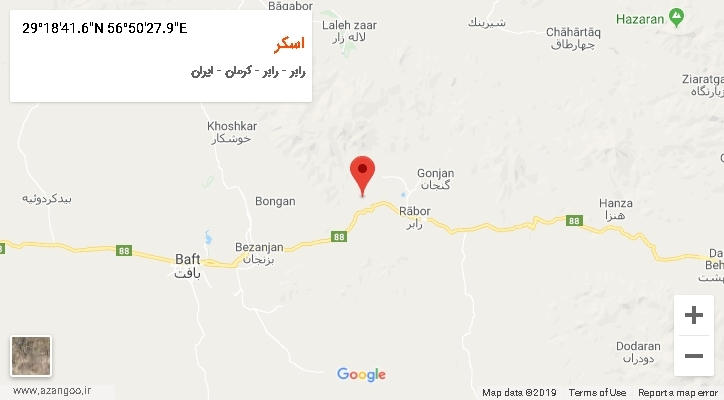 روستای اسکر بر روی نقشه