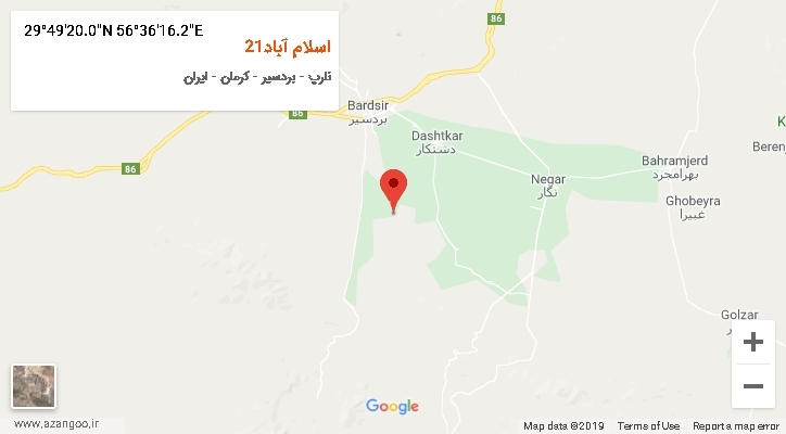 روستای اسلام آباد21 بر روی نقشه